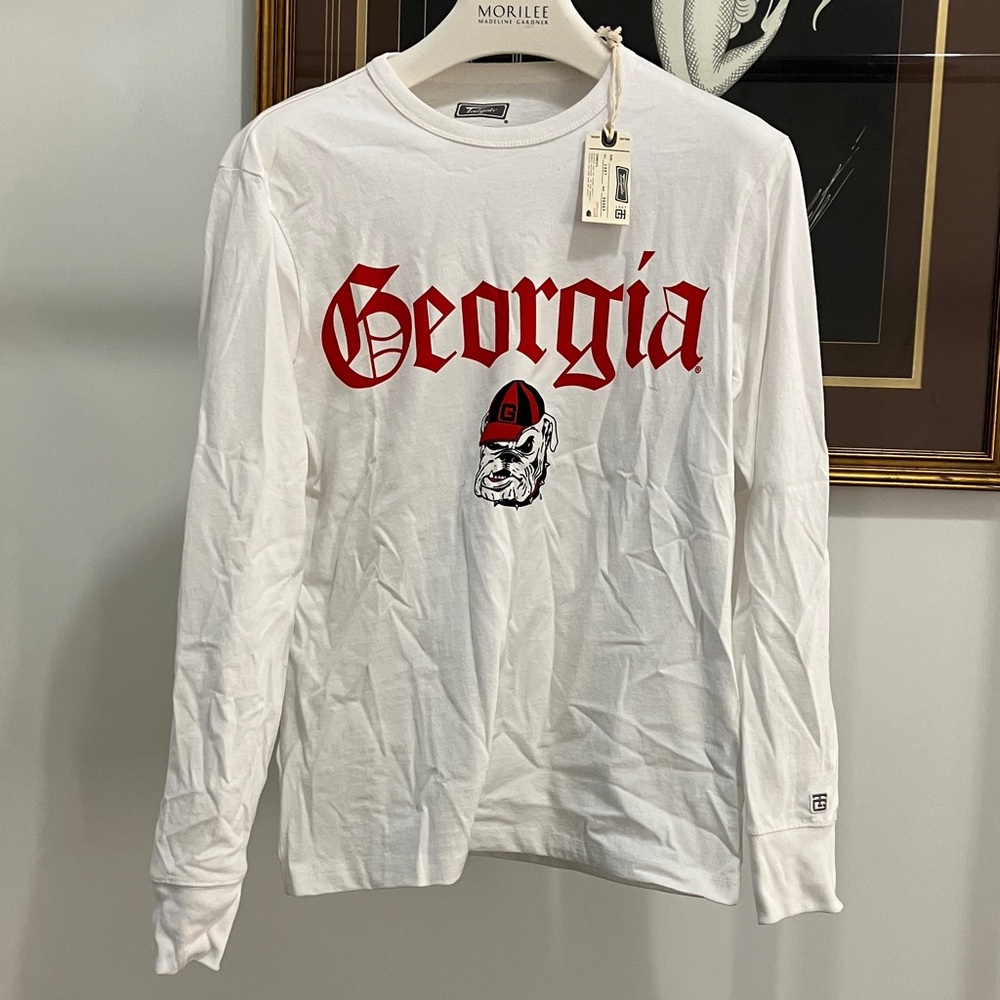 White Georgia Long Sleeve Shirt
